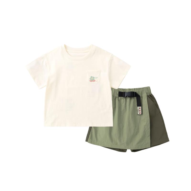 Girls  Summer Outdoor Cargo Pants Set 90
