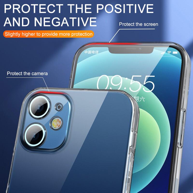 Clear Silicone Phone Case For iPhone 15 14 13 12 11 Pro Max Mini X XR XS 7 8 Plus SE Lens Protection Case Transparent Back Cover