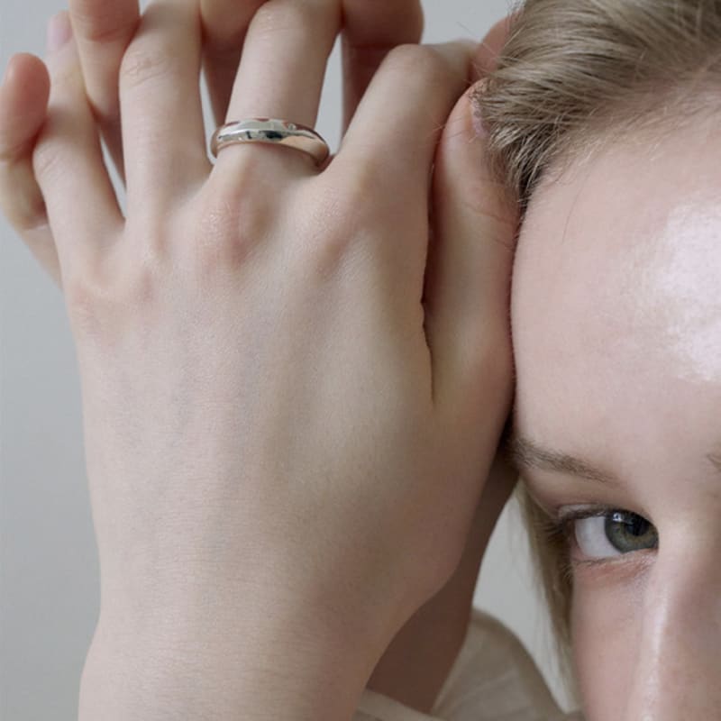 

ovbeige [VEI] 925silver SPLIT VOLUME RING GOLD