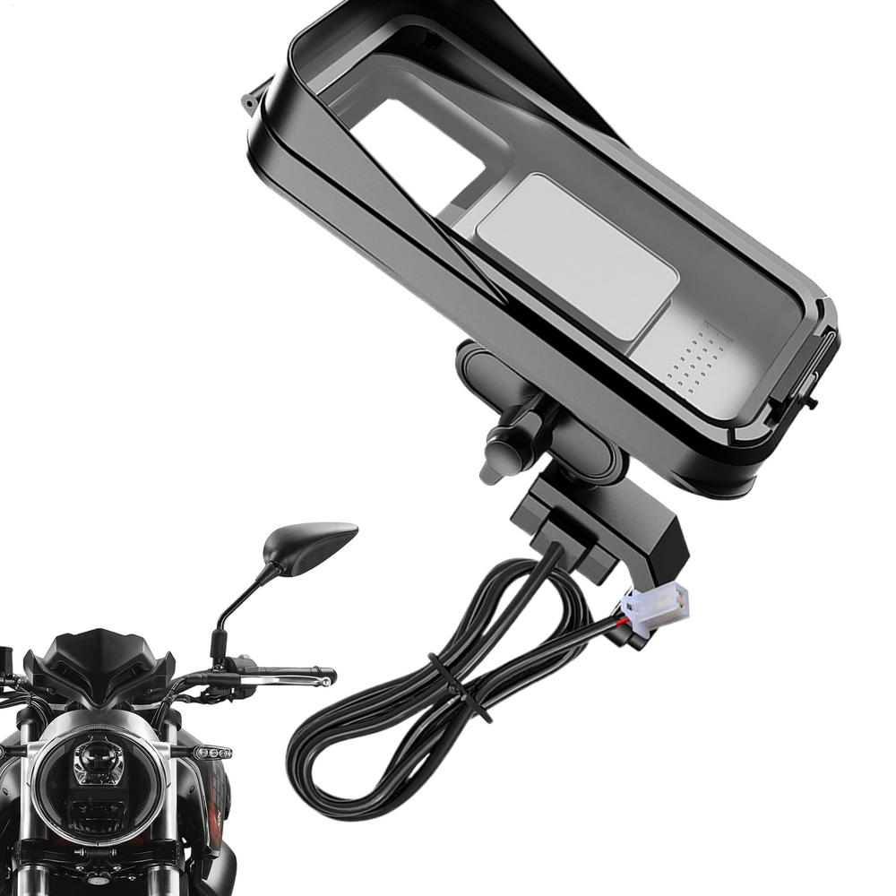 Electric Scooter Phone Holder Waterproof Bike Phone Holder With Rain Cover Cycling Supplies For Driving Road Navigation GPS