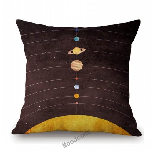 Universe Galaxy Planets Mars Venus Jupiter Astronaut Print Sofa Throw Pillow Cover Restaurant Bookstore Decoration Cushion Cover