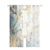 Art Line Retro Style Shabby Whirlpool Chiffon Sheer Curtains for Living Room Bedroom Decoration Window Voiles Tulle Curtain