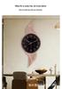 Home Living Room Silent Quartz Wall Clock with Glass Mirror Surface
