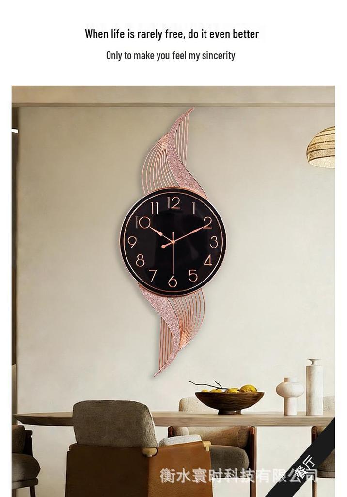 Home Living Room Silent Quartz Wall Clock with Glass Mirror Surface
