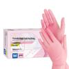 Disposable Pink Nitrile Gloves - Food Grade, Protective for Kitchen, Cleaning, and Housework