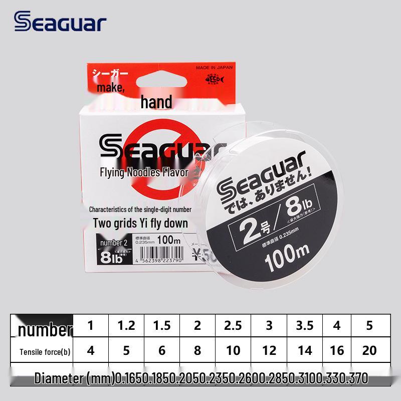 Seaguar Japanese White Label Fluorocarbon Fishing Line for Freshwater & Sea 1.2
