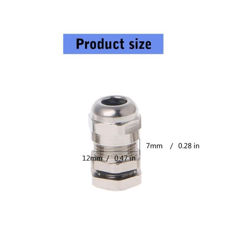 3 PCS Stainless Steel Cable Gland Waterproof Adjustable Locknut Wire Protectors