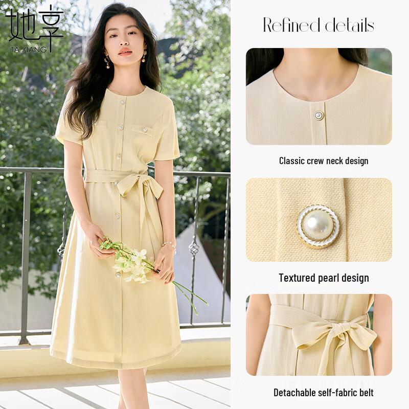 Women's Short Sleeve Mid-Length Versatile Dress