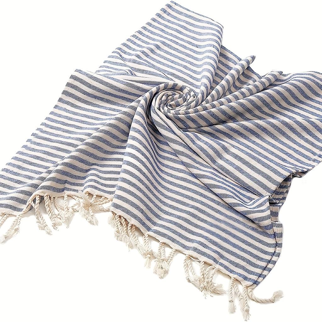 TURKISH Classical Series Beach Towel | 71 x 39 in | Extra Large Wearable Turkish Bath Towel | Premium Luxury Striped Linen