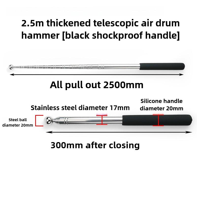1,6M/2,5M Verdickter Hohlkammer-Trommelhammer Inspektionsraumwerkzeug Teleskopstange Leere Trommelhammer-Prüfer Fliesen Wandprüfungs-Handwerkzeuge