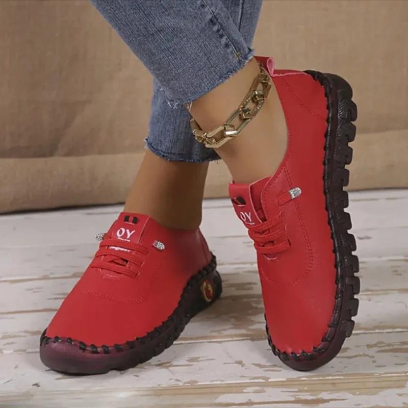 Women's New Fashion Round Toe Designer Sports Shoes Women Spring Simple Solid Color Outdoor Hiking Mountain Vulcanized Shoes