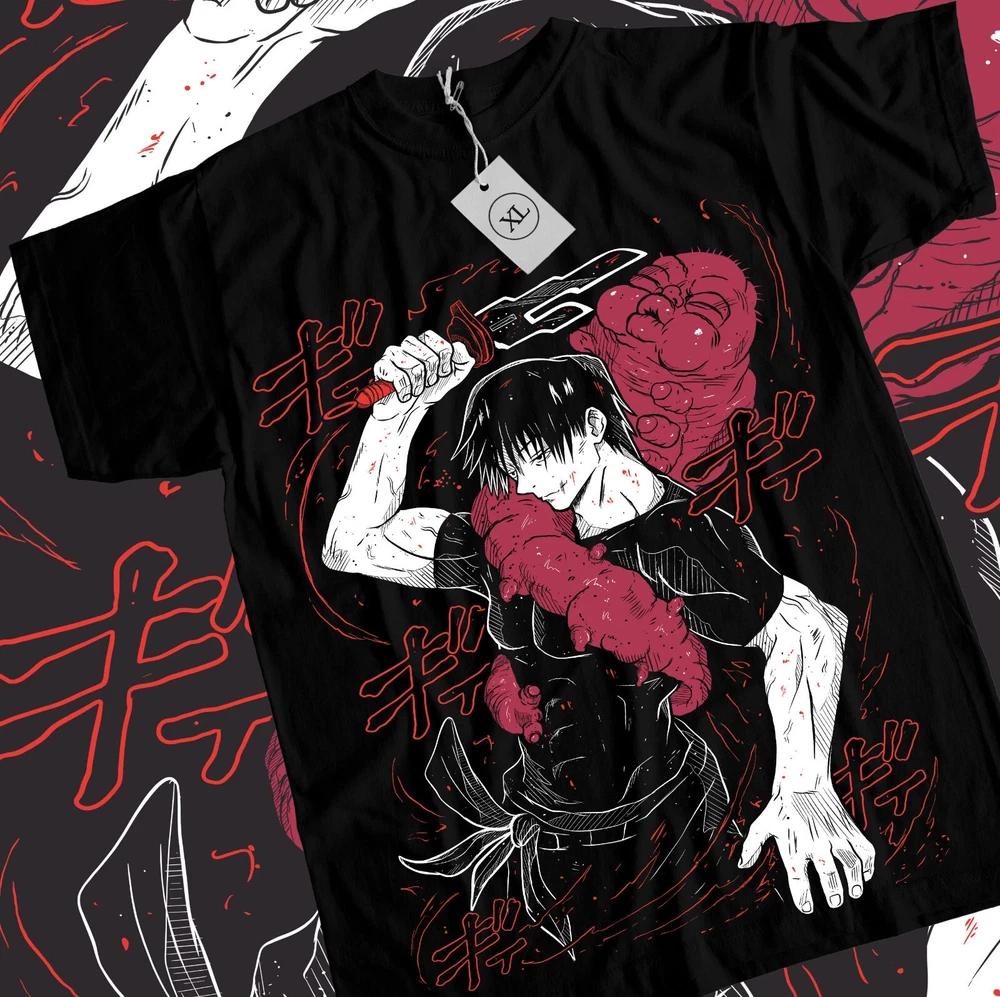 Anime Jujutsu Kaisen Fushiguro Toji Black Tshirt S