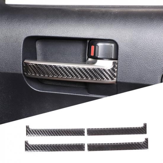 Carbon Fiber Interior Inner Door Handle Cover Trim For Toyota Tundra 2007-13