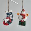 Small Snowman and Santa Claus Christmas Tree Hanging Ornaments for Home Decor