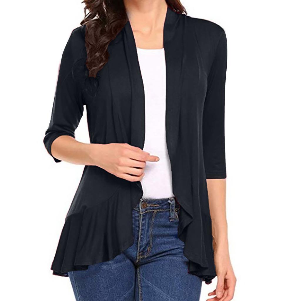 cardigan with ruffles