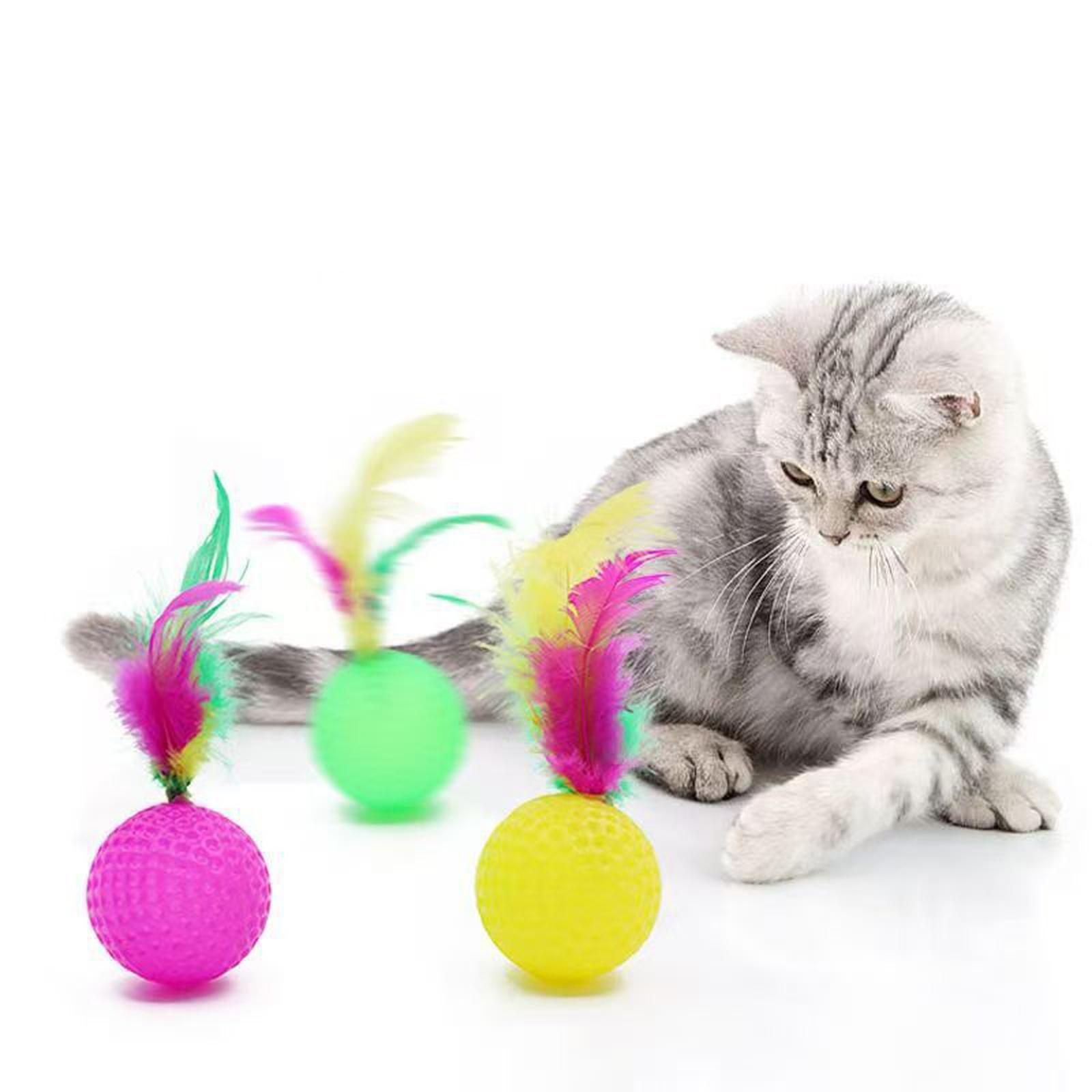 

IpetboomCat Golf Balls for Indoor Toys, Interactive Ball Toys for Exercise Pounce Entertainment, Random Color one size