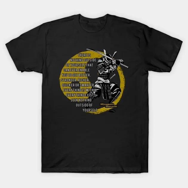 Vintage Miyamoto Musashi Samurai TShirt 100 Cotton ONeck Summer Short Sleeve Casual Mens Tshirt Size S3XL