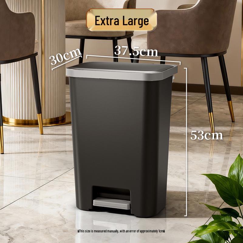 30L Pedal Trash Can with Lid for Home Use