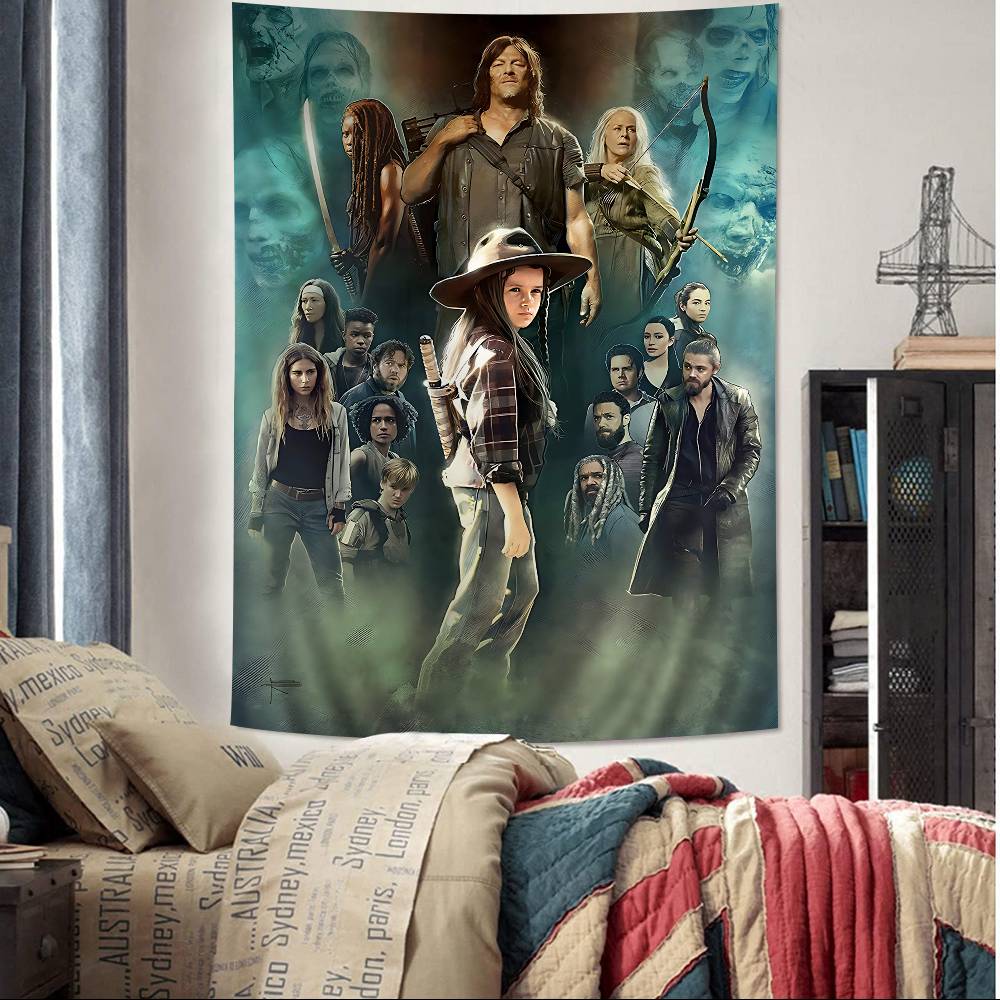 The WalkingS DeadS TV Chart Tapestry Home Decoration Hippie Bohemian Decoration Divination Wall Hanging Home Decor