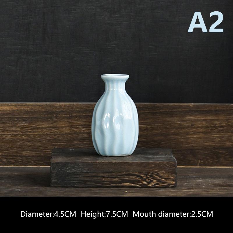 Mini Ceramics Flower Vase Nordic Hydroponics Vases Creative Room Decor Flower Plant Bottle Pots Table Ornament Colorful Vase