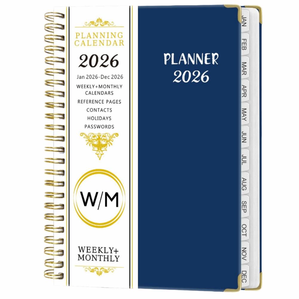 A5 Size 2026 Planner Notebook Yearly Schedule Daily Plan Yearbook Spiral Notebook  Office Supplies