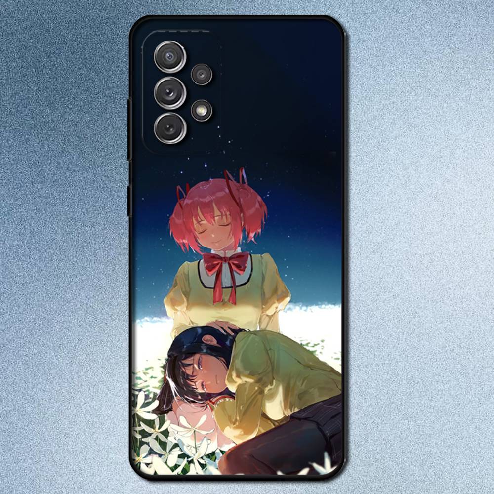 Madoka M-Mahou Shoujo Phone Case For Samsung S25,S24,S21,S22,S23,S30,Ultra,S20,Plus,Fe,Lite,Note,10,9,5G Black Cover