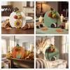 Kitchen Shelf Decor Wooden Fall Harvest Pumpkin Ornaments, Autumn Decorations, Decorative Tabletop Thanksgiving Table Centerpiece for Festival