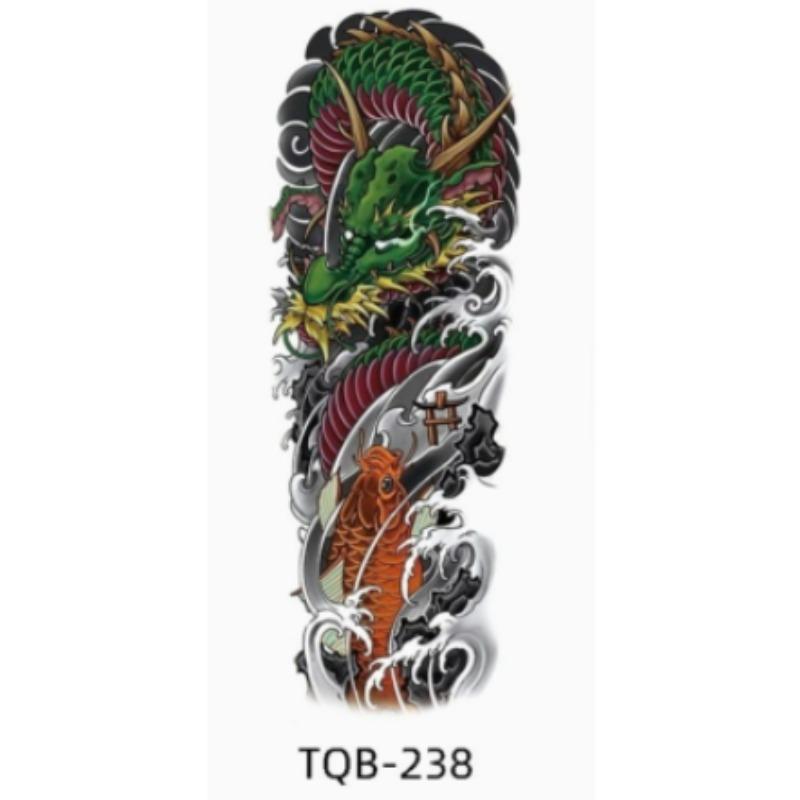 

Large Arm Sleeve Tattoo Rose Gear Clock Eye Waterproof Temporary Tatto Sticker Lion Wolf King Body Art Full Fake Tatoo Women Men