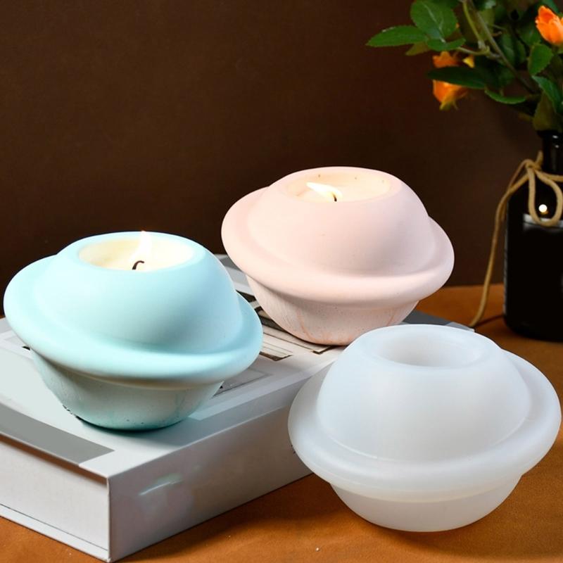 Versatile Silicone Rotating Planet Mold Flexible Silicone Candlestick Mold For DIY Planet Candle Holders And Decorations