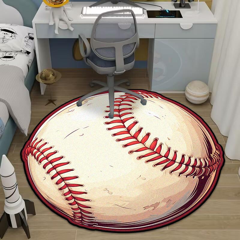 Moderní velký protiskluzový kulatý koberec se sférickým vzorem, měkký koberec do obývacího pokoje, nepouští vlákna, dekorace pokoje, podložka pod židli, pratelné v pračce
