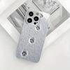 Snow Bear Paw Pattern Electroplated Silver Phone Case For Samsung Galaxy S25 S24 S23 Ultra Plus FE Tempered Glass Cover