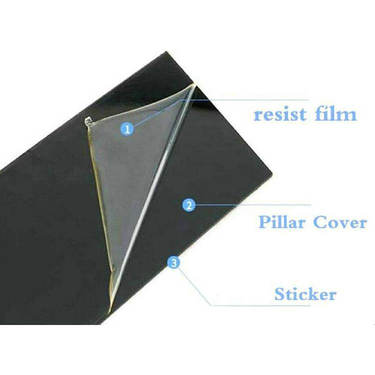 Anti Scratch B Pillar Molding Trim Center Window Outer Pillar Post Panel Covers Stickers Fit for Toyota Highlander 2020 2021 2022 2023 Black PC