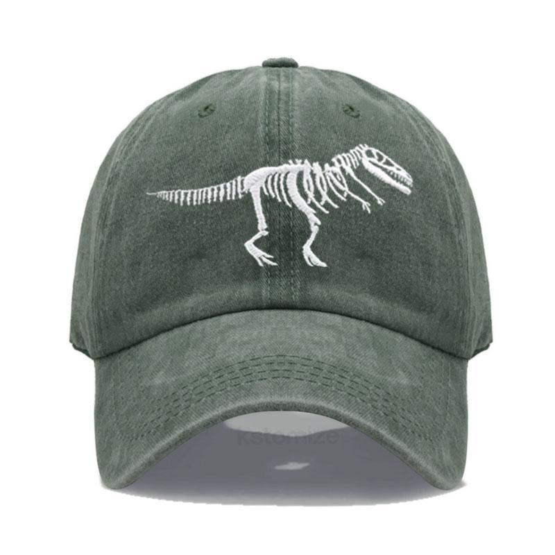 Cotton Baseball Cap for Men Women Unisex Embroidery Dinosaur Tyrannosaurus Rex Dad Hat Protection Outdoor Sports Golf Caps