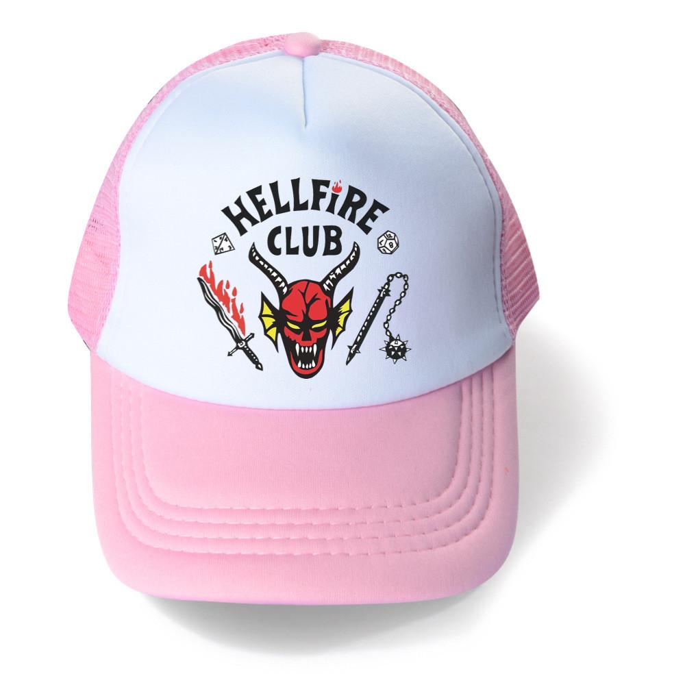 Kids Boys Girls Stranger Hellfire Printed Casual Hats Peaked Baseball Caps