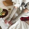 Thumb Hole Arm Sleeves Beautiful Thicker Keep Warm Winter Women Long Gloves Mittens