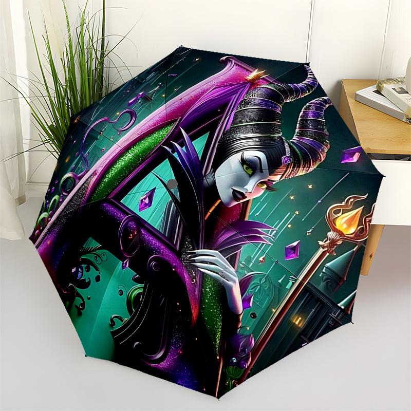 

Villain Themed Travel Umbrella-8 Ribs Automatic Opening and Closing, Portable Folding Design, Compact and Stylish Umbrella