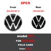 ABS 3D Car Front Logo Rear Bumper Tail Door Trunk Sticker Rear Emblem Sticker Styling Accessory For VW Volkswagen Polo 2019-2024 zf6