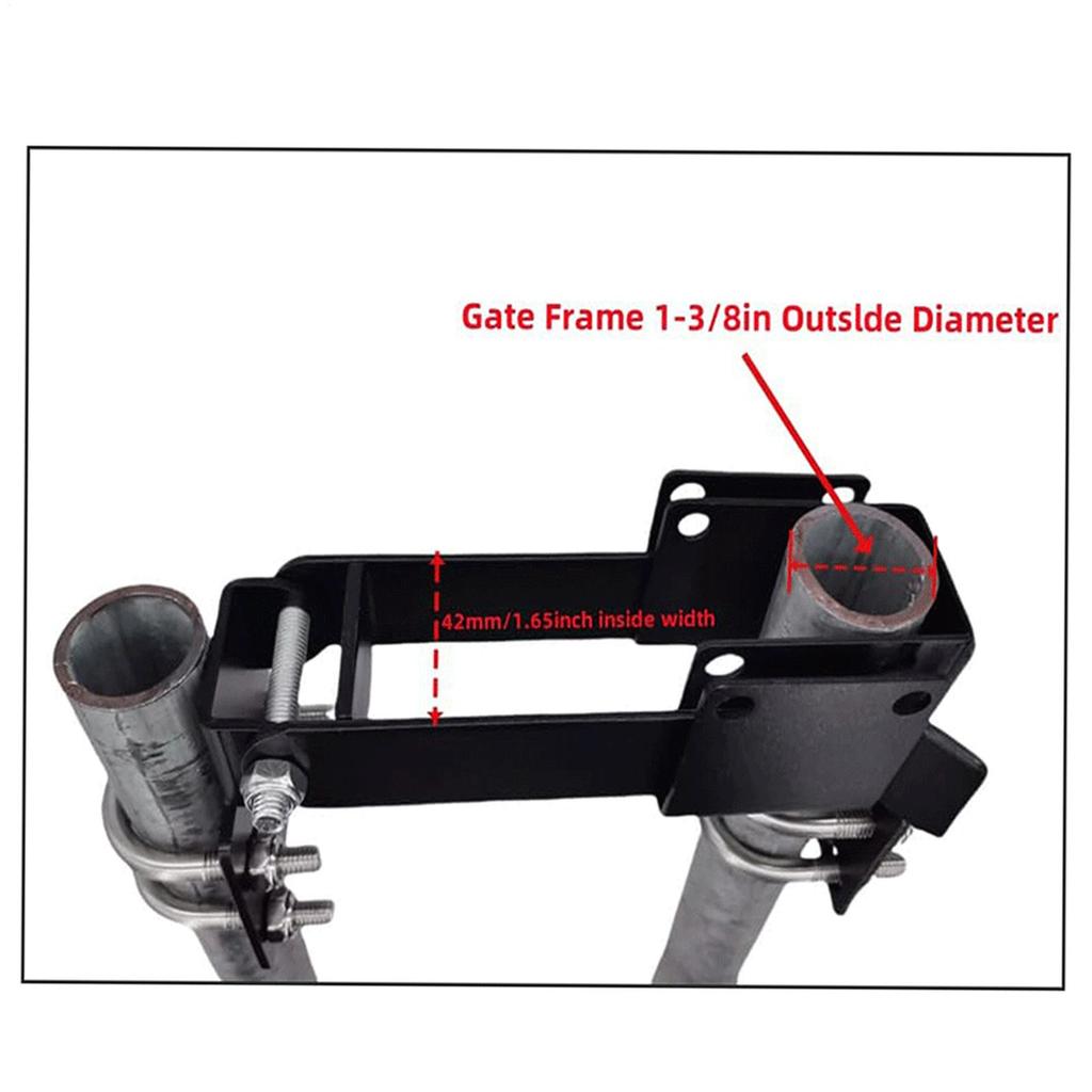 Farm Gate Latch Chain Link Fence Double Gate Latch Lockable Heavy Duty Hinges Strong Connection Hardware for Outdoor Barn