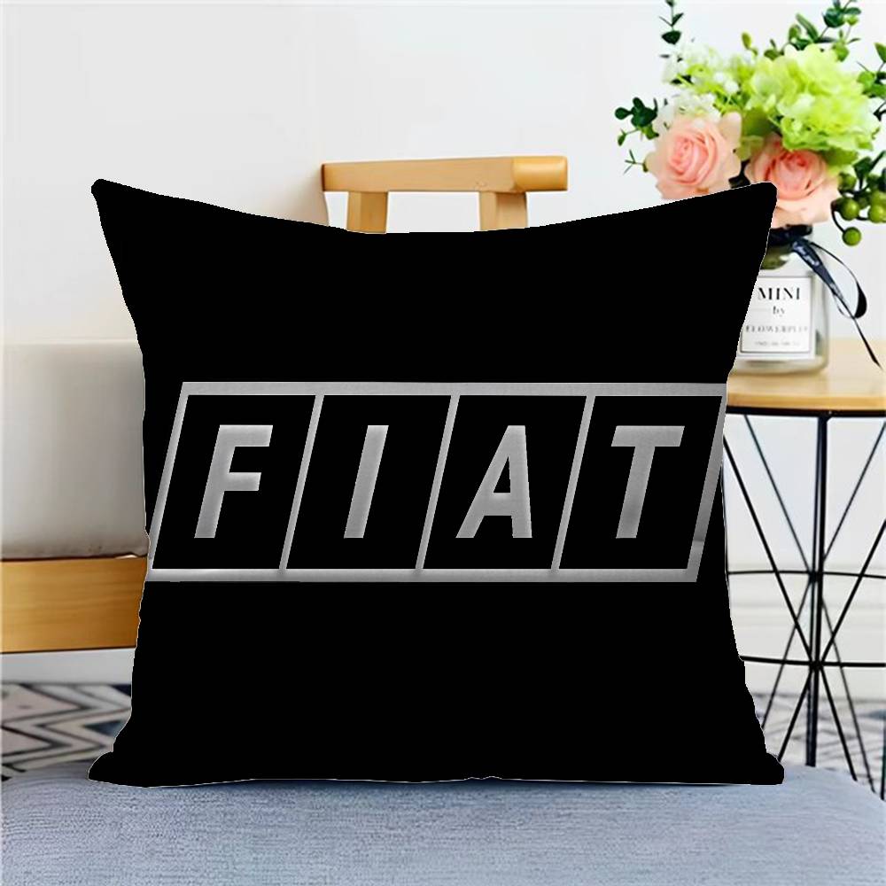 F_Fiats Logo Pillow Gift Home Office Decoration Bedroom Sofa Car Cushion Cover Case 45x45