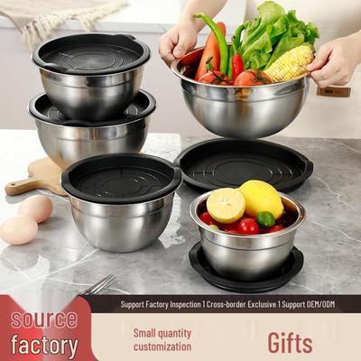 Edelstahl-Rührschüssel mit Deckel: Multifunktional für Eier, Salat, Backen, Kochen und Obst
