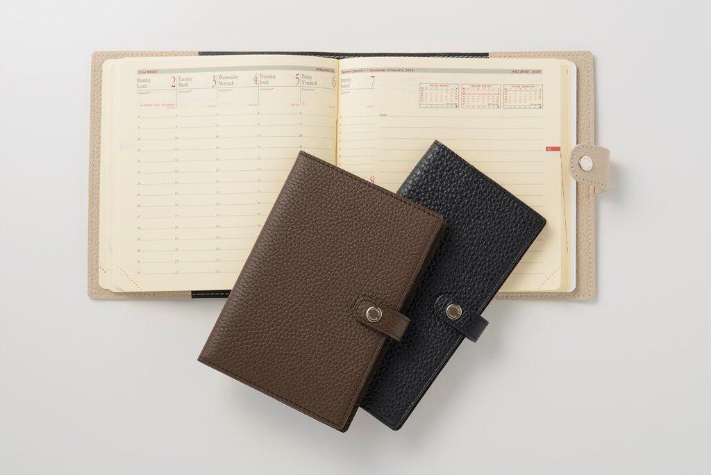 Quo Vadis Leather Planner Taurillon Qv10x1520cac Cover, Trion, 10x15cm, Cocoa,