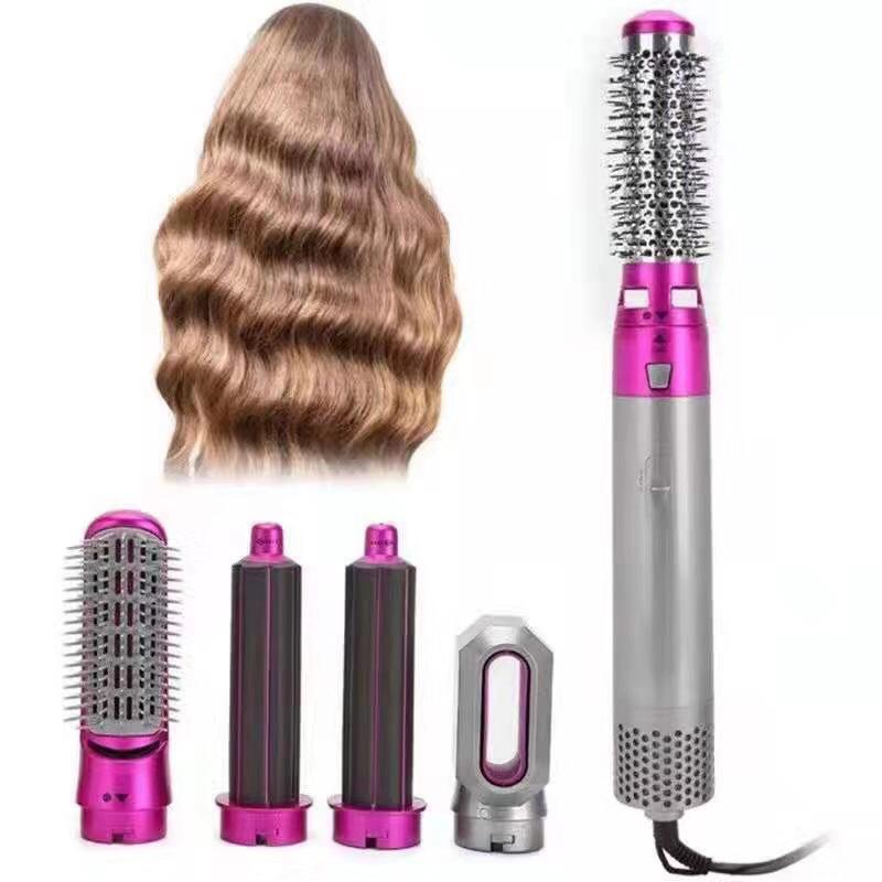 Five-in-One Hot Air Styler: Automatic Curling Iron & Hair Dryer Comb