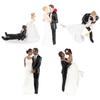 Romantic Cake Toppers Dolls Resin Wedding Cake Toppers Bride and Groom Figurines  Marry