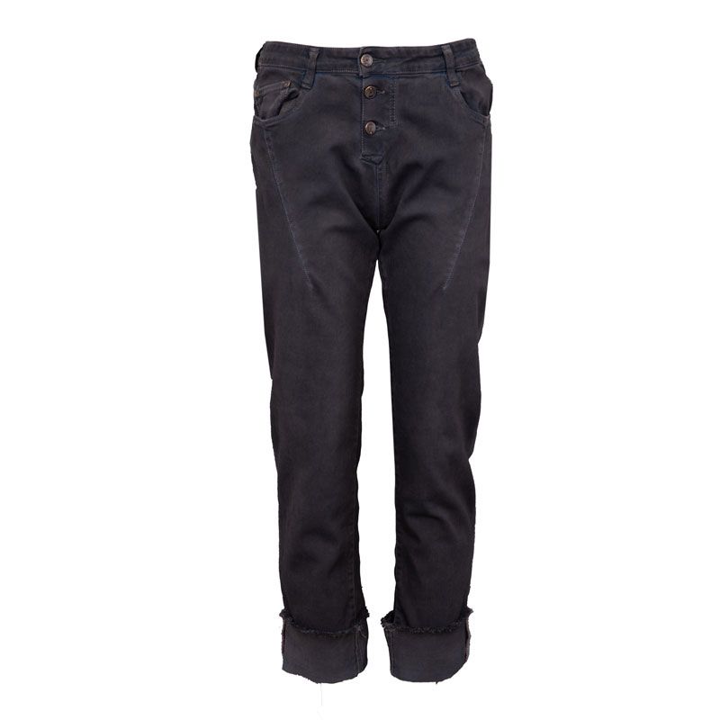 

Хлопковые брюки на пуговицах Женские PLEASE S темно серый