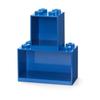 Lego Storage Set Of Two Hanging Shelves Boxes Shelving Blue