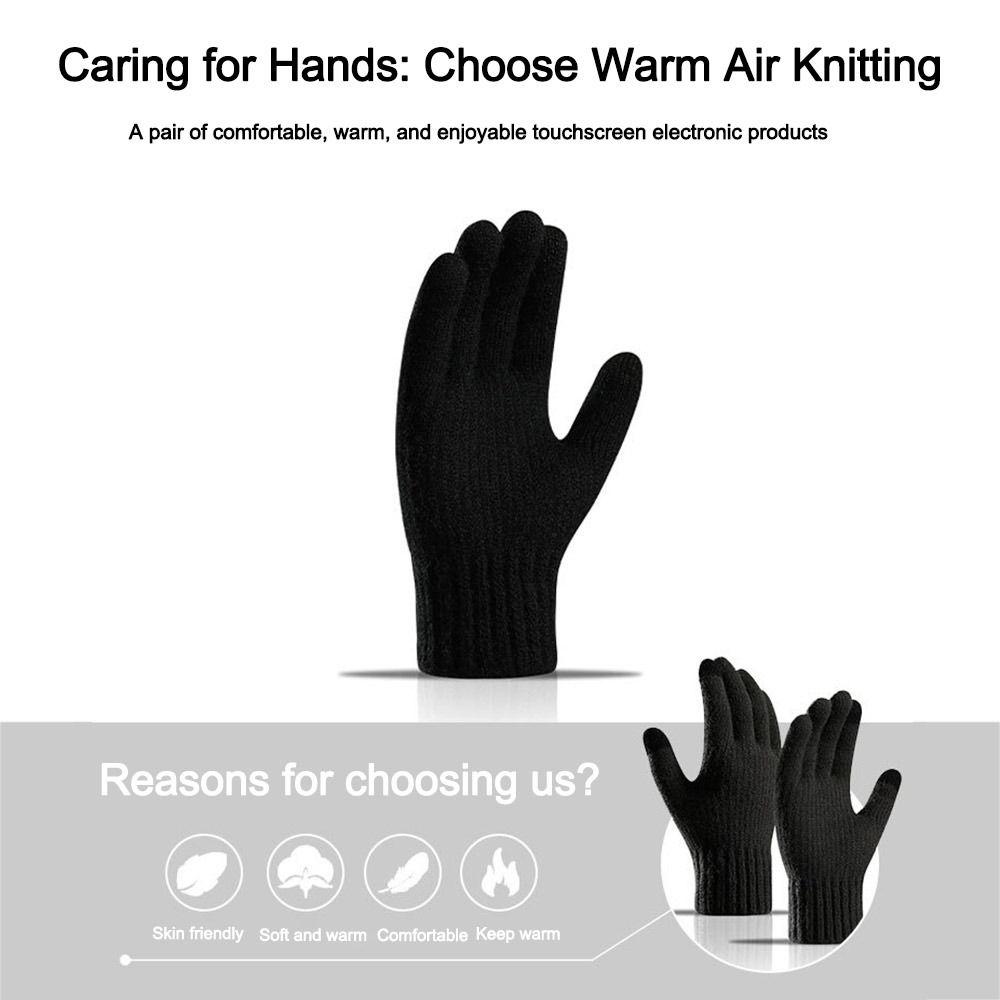 Thicken Men Gloves Solid Color Cycling Mitten New Touch Screen Gloves
