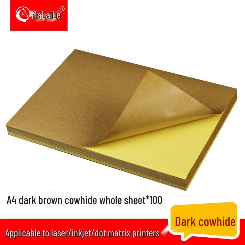 A4 Matte Self-Adhesive Printing Paper - 100 Sheets