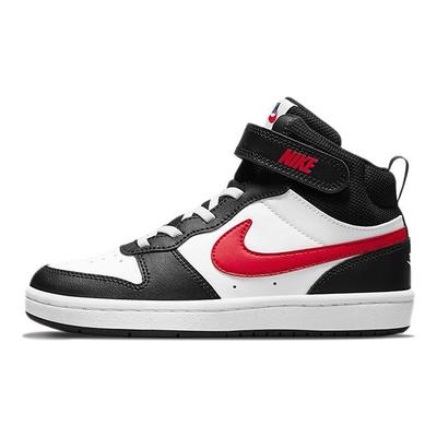 Court Borough Mid 2 PS White Black Kids Sneakers University-Red DO5891-161
