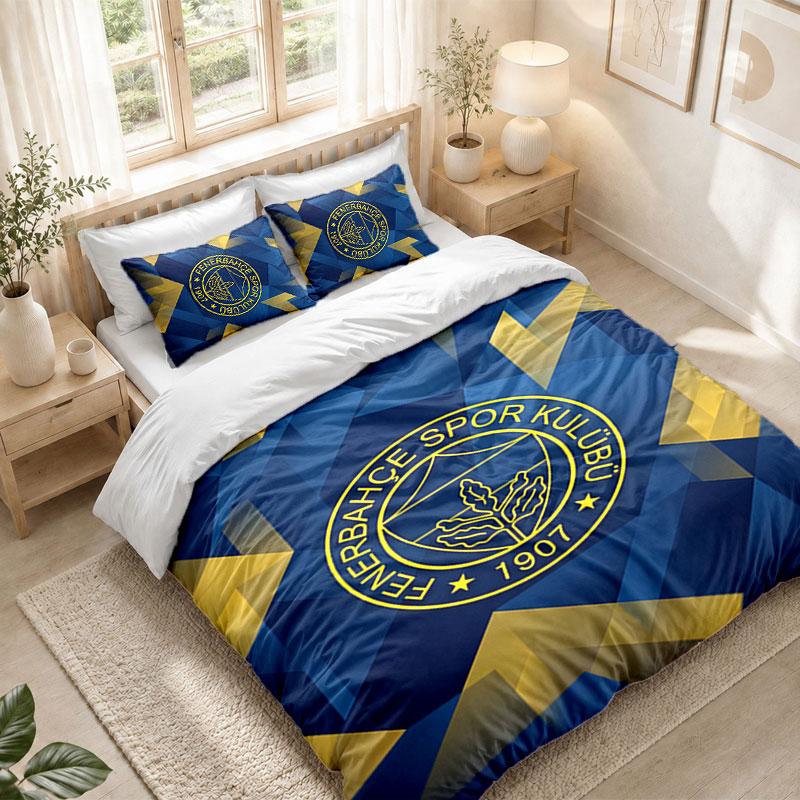Bedding Set 1 Duvet Cover 2 Pillowcases Fenerbahçe FC Print Bedroom Home Decoration