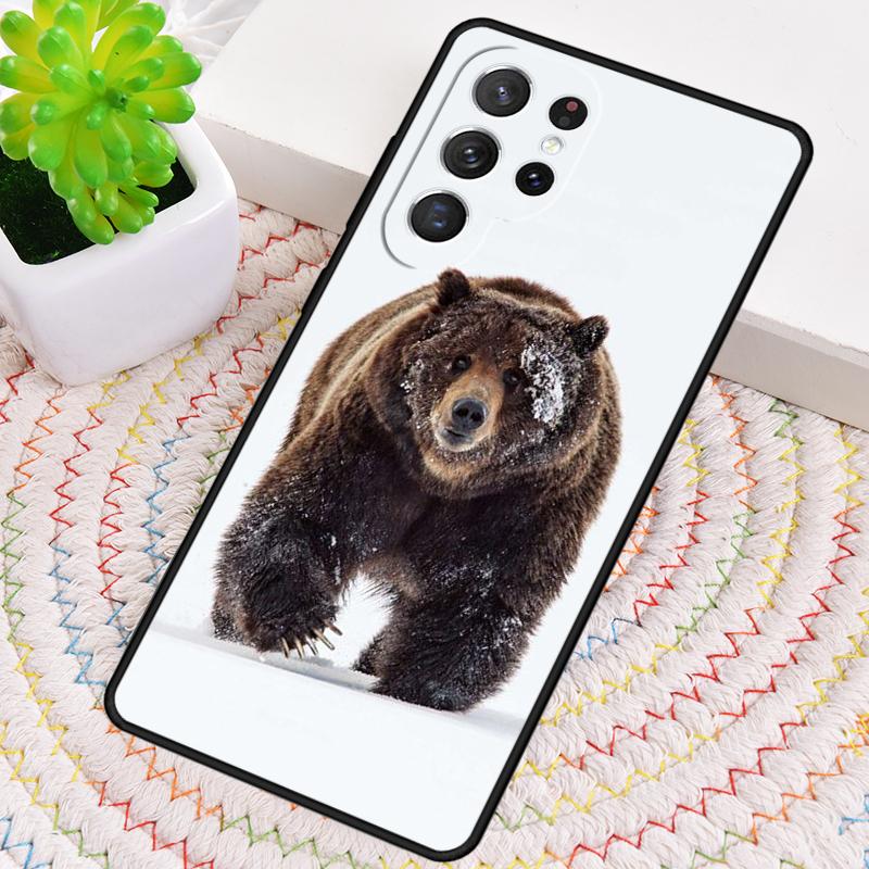 Cute Grizzly Bear Phone Case for Samsung Galaxy note 10 pro S26 Ultra S23 S24 FE S25 S21 S22 PLUS shockproof Cove